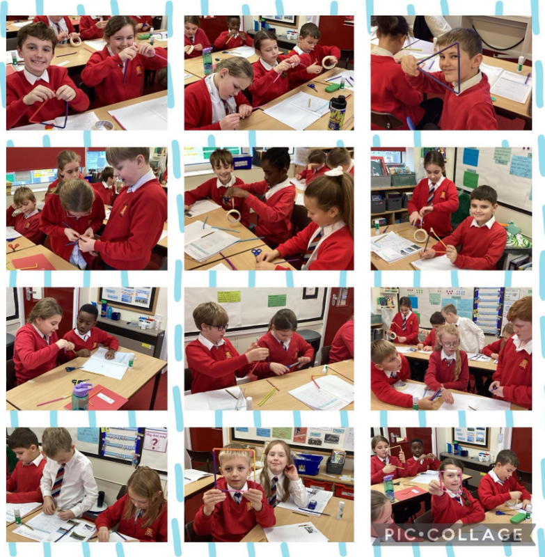 Year 5 have been exploring strong and weaker shapes. They’ve then used straws to make a square, triangle, arch and a square with a diagonal support and then applied weight to each shape. They then recorded their results to discuss what happened to each shape when force was applied, making a link with why engineers use certain shapes to strengthen bridges. 