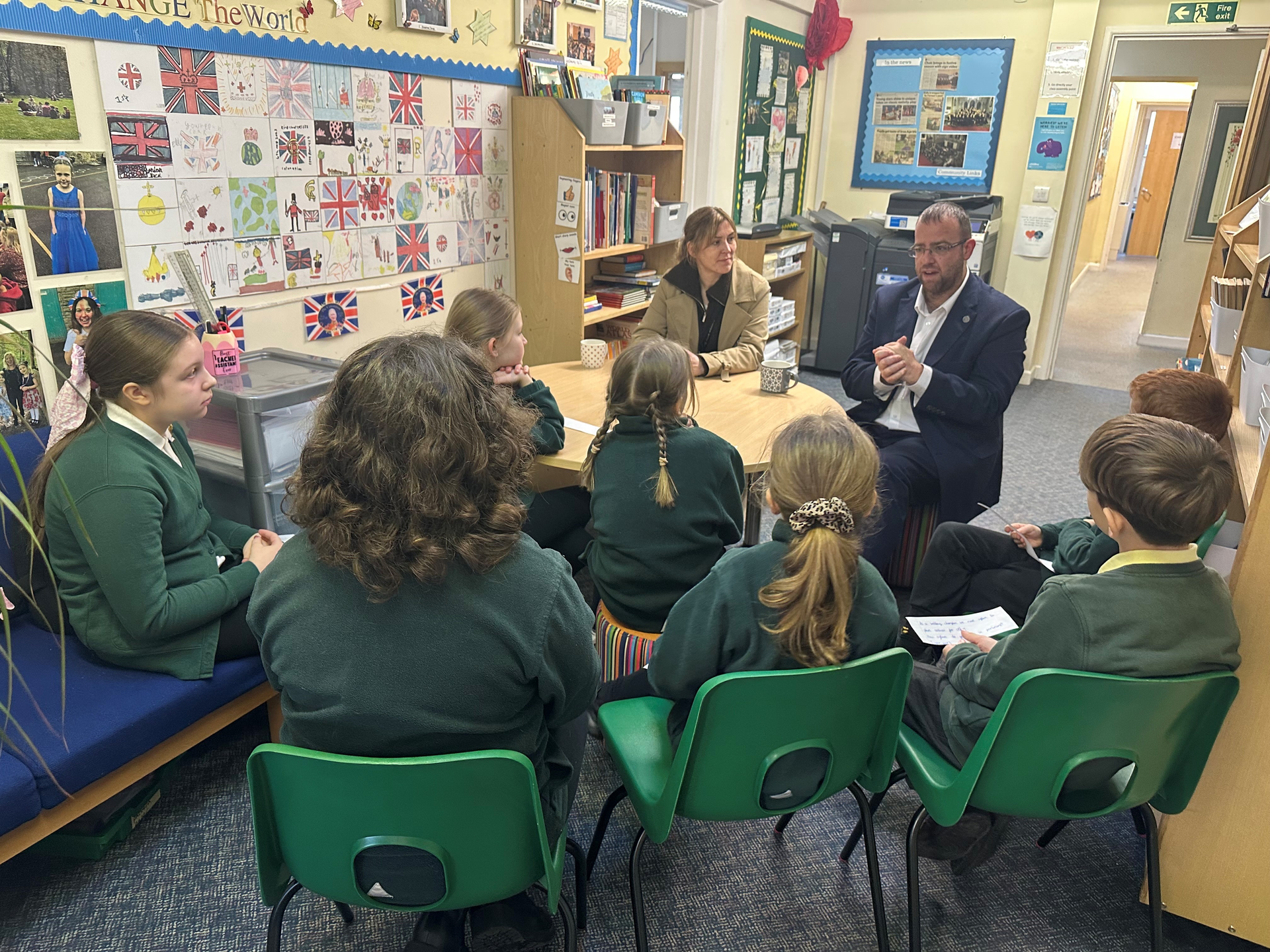 Local MP Matt Bishop Visits Parkend School