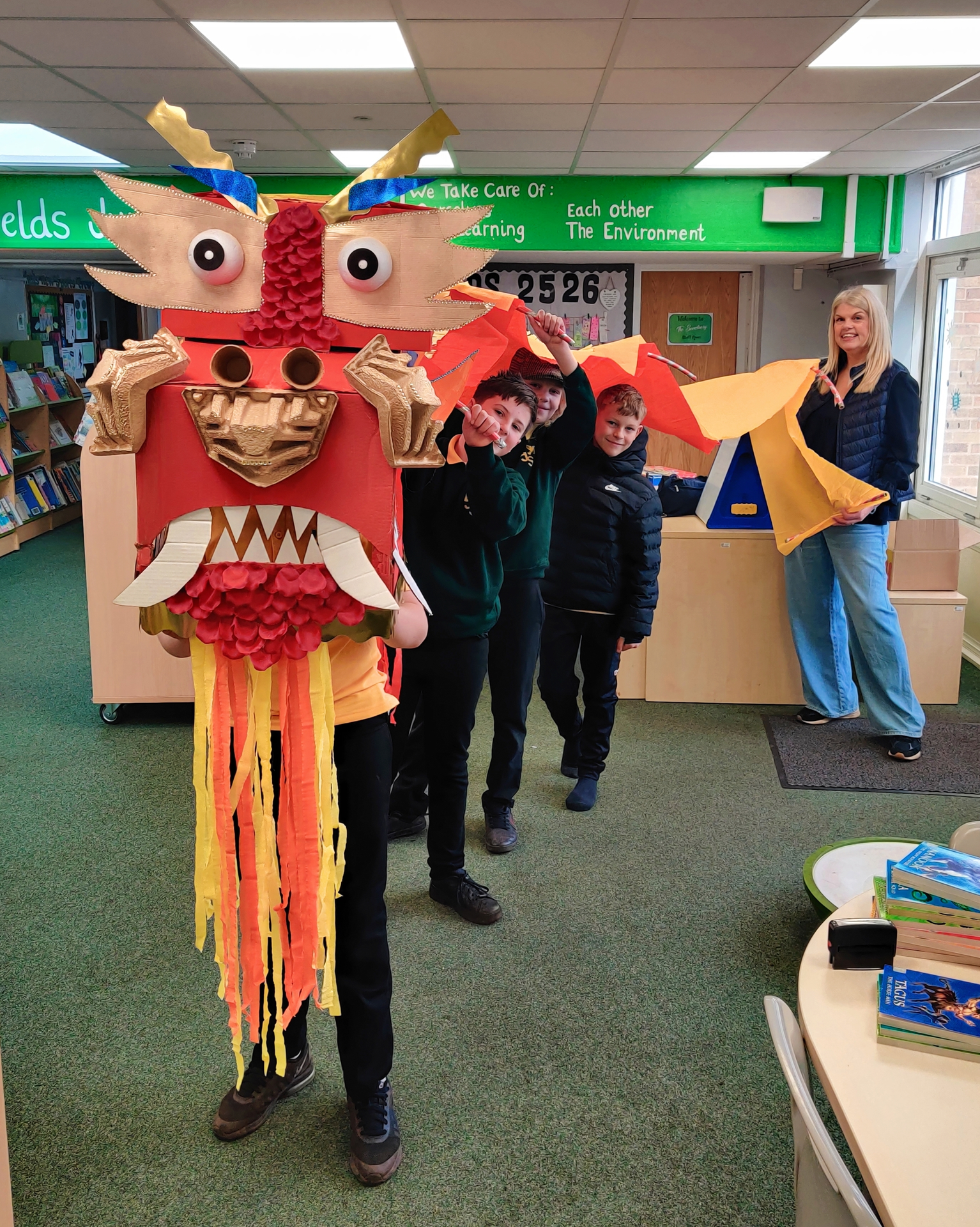  Mrs Bowen's fantastic Chinese Dragon for Chinese New Year! 