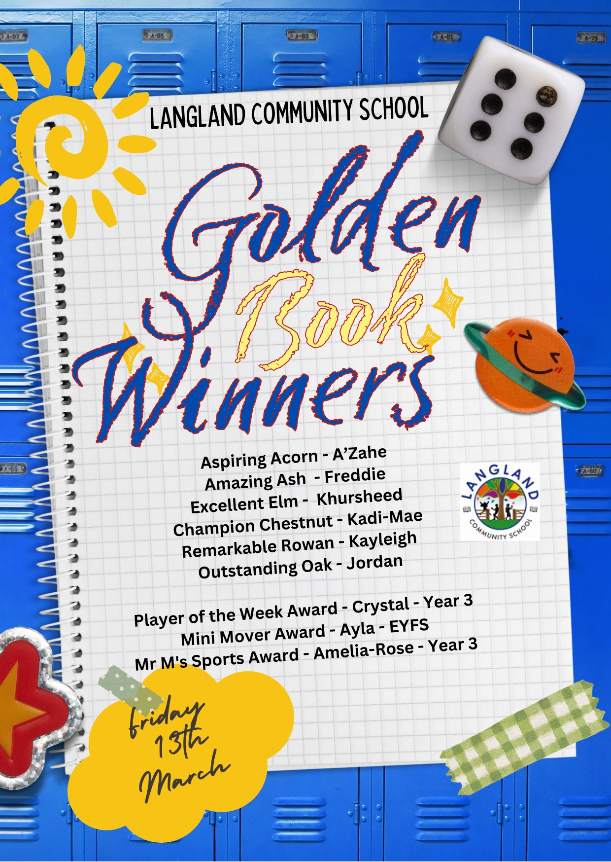 This week's Golden Book Winners 13.03.26
