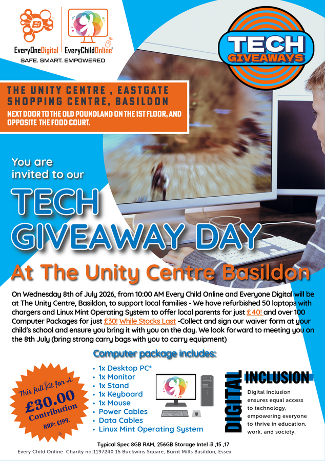 Tech Give Day - Wednesday 8th July 