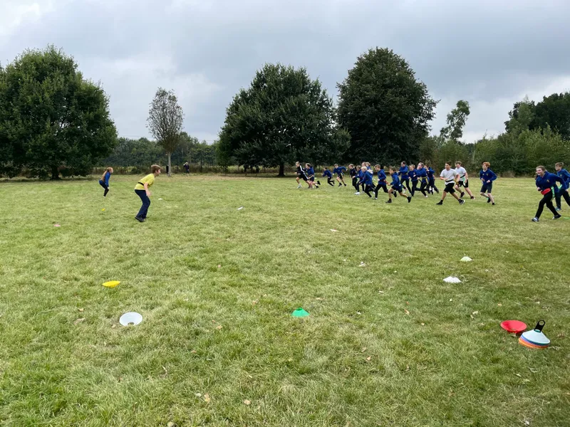 In rugby we introduced the process of removing tags to tackle. Children enjoyed playing games to practise this. - image 2 In rugby we introduced the process of removing tags to tackle. Children enjoyed playing games to practise this. - image 2