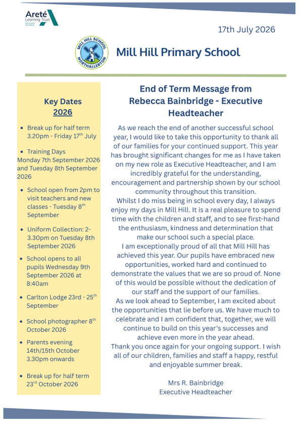 Newsletter 19th July 2026