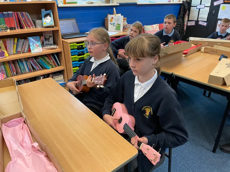 Music - we have continued learning the ukulele this week. Today’s focus was the F chord - image 1 Music - we have continued learning the ukulele this week. Today’s focus was the F chord - image 1