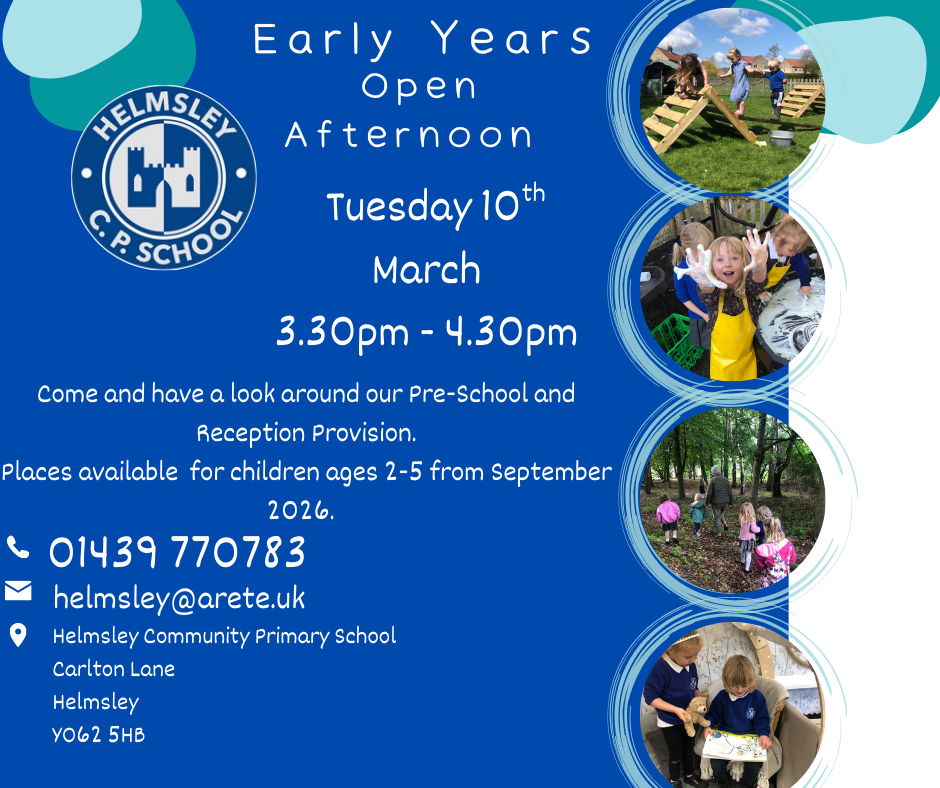 Early Years Open Afternoon Tuesday 10th March 2026