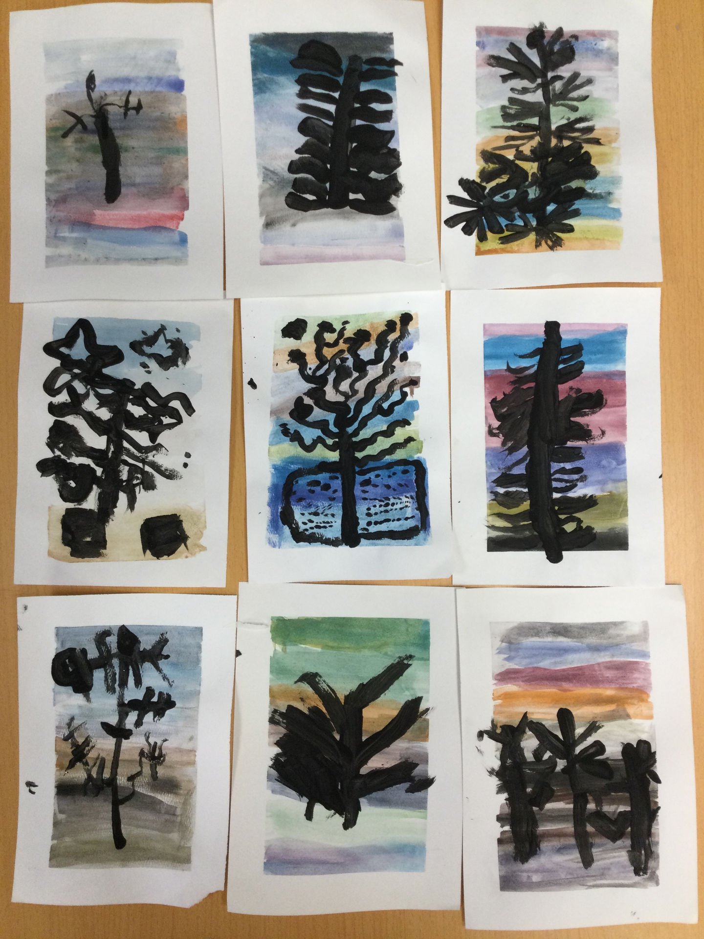 Reception paintings inspired by Winter Forest