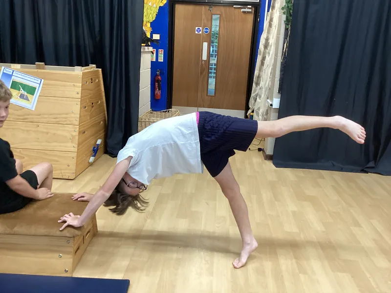 Gymnastics lesson exploring twisted shapes and balances with different points - image 3 Gymnastics lesson exploring twisted shapes and balances with different points - image 3