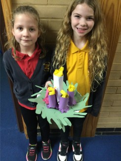 Advent Wreaths made with our own hands