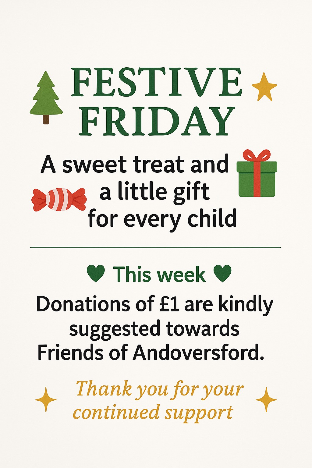 Festive Friday today