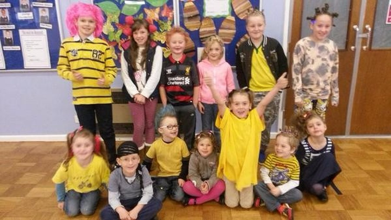 We raised money for BBC Children in Need in November by coming to school with 'mad hair'. Some of us put in lots of effort with our creative hairstyles!