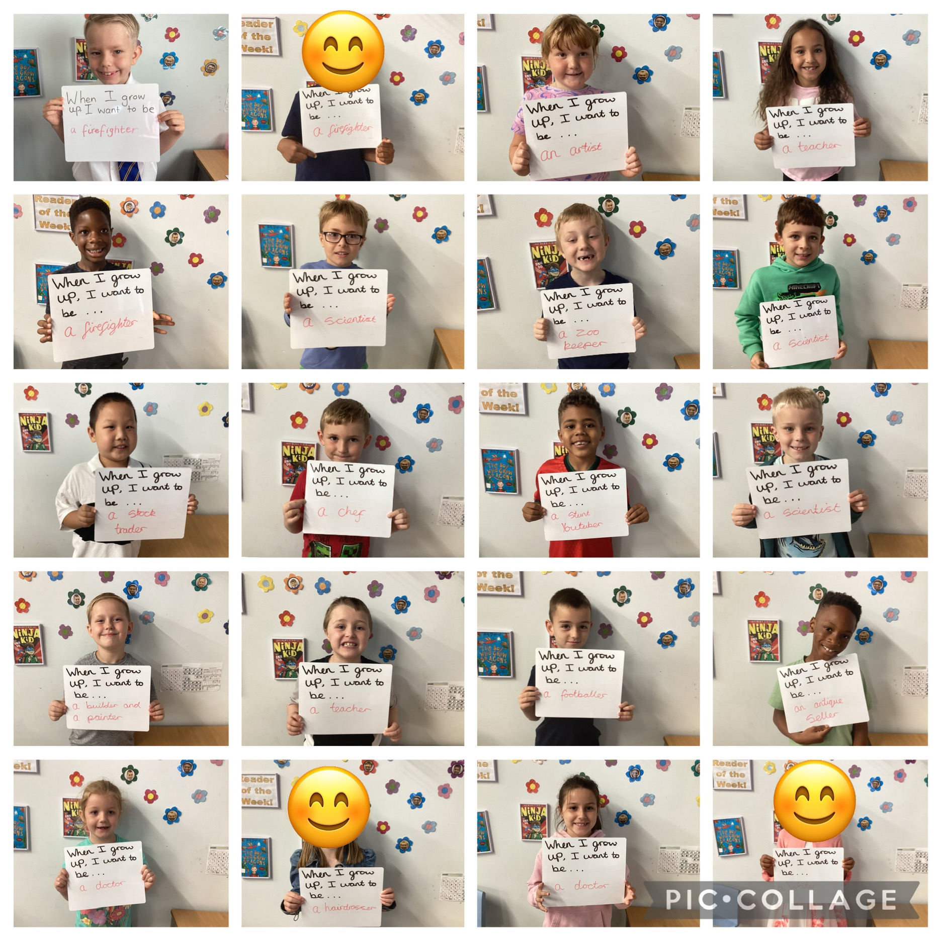 We have all identified what we want to be when we we are older - some amazing aspirations Y3!
