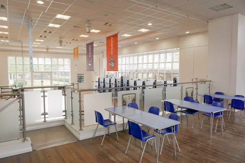 Mezzanine floor in Warden Park's dining hall