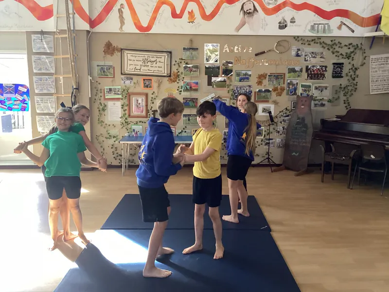 In PE we have been exploring twisted shapes. We linked balances together with different ways to travel - image 5 In PE we have been exploring twisted shapes. We linked balances together with different ways to travel - image 5