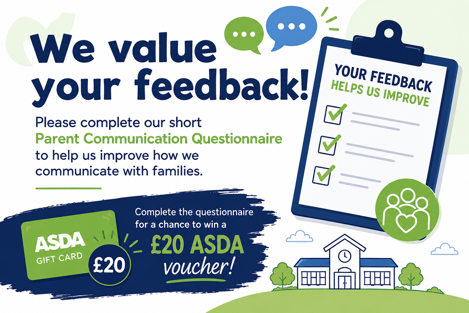 Parent Communication Survey - £20 ASDA Voucher Prize Draw!