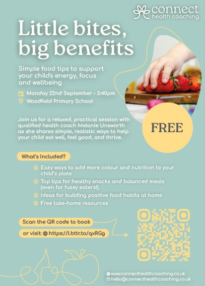 'Little bites, big benefits' - session with qualified health coach,  Melanie Unsworth
