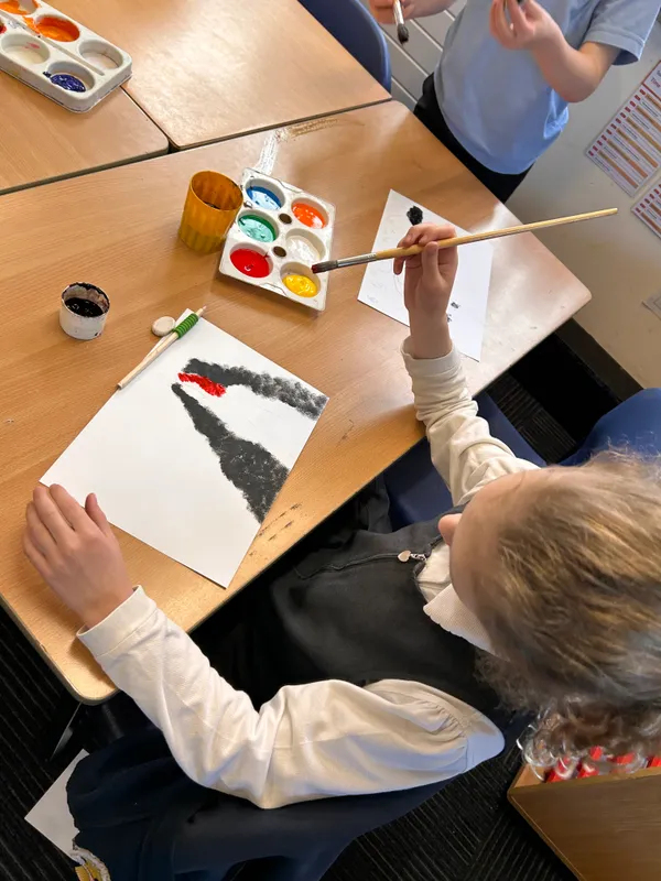 Swallows creating volcano paintings in the style of Van Gogh - image 3 Swallows creating volcano paintings in the style of Van Gogh - image 3