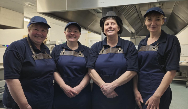 Catering Team: Mrs Barron, Mrs Allen, Mrs Robinson, Mrs Gravil