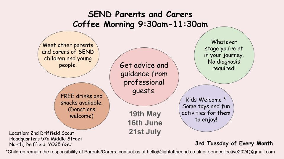 SEND Parent & Carer Coffee Mornings
