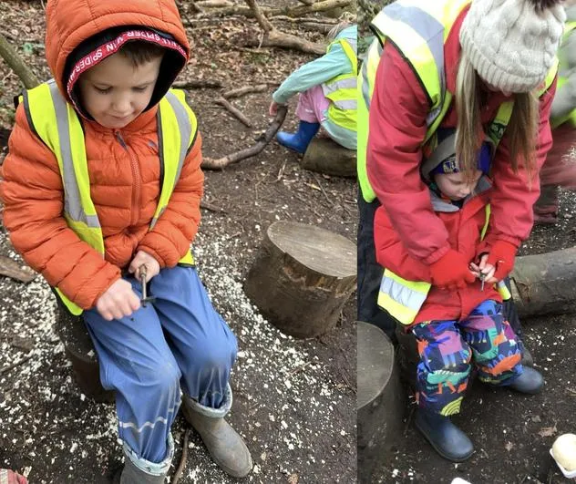 Spring 2024 - 28th February - Acorns - Planting Beanstalks; Planting Bulbs; Making Giant Grass and Cress Heads; Willow Roots; Fire Strikers and Obstacle Courses - image 4 Spring 2024 - 28th February - Acorns - Planting Beanstalks; Planting Bulbs; Making Giant Grass and Cress Heads; Willow Roots; Fire Strikers and Obstacle Courses - image 4