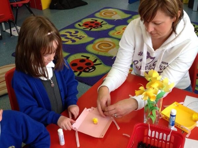 Each term, Mr McGoldrick holds a parent activity afternoon for Reception. This is usually tied in with an aspect of the liturgical year.