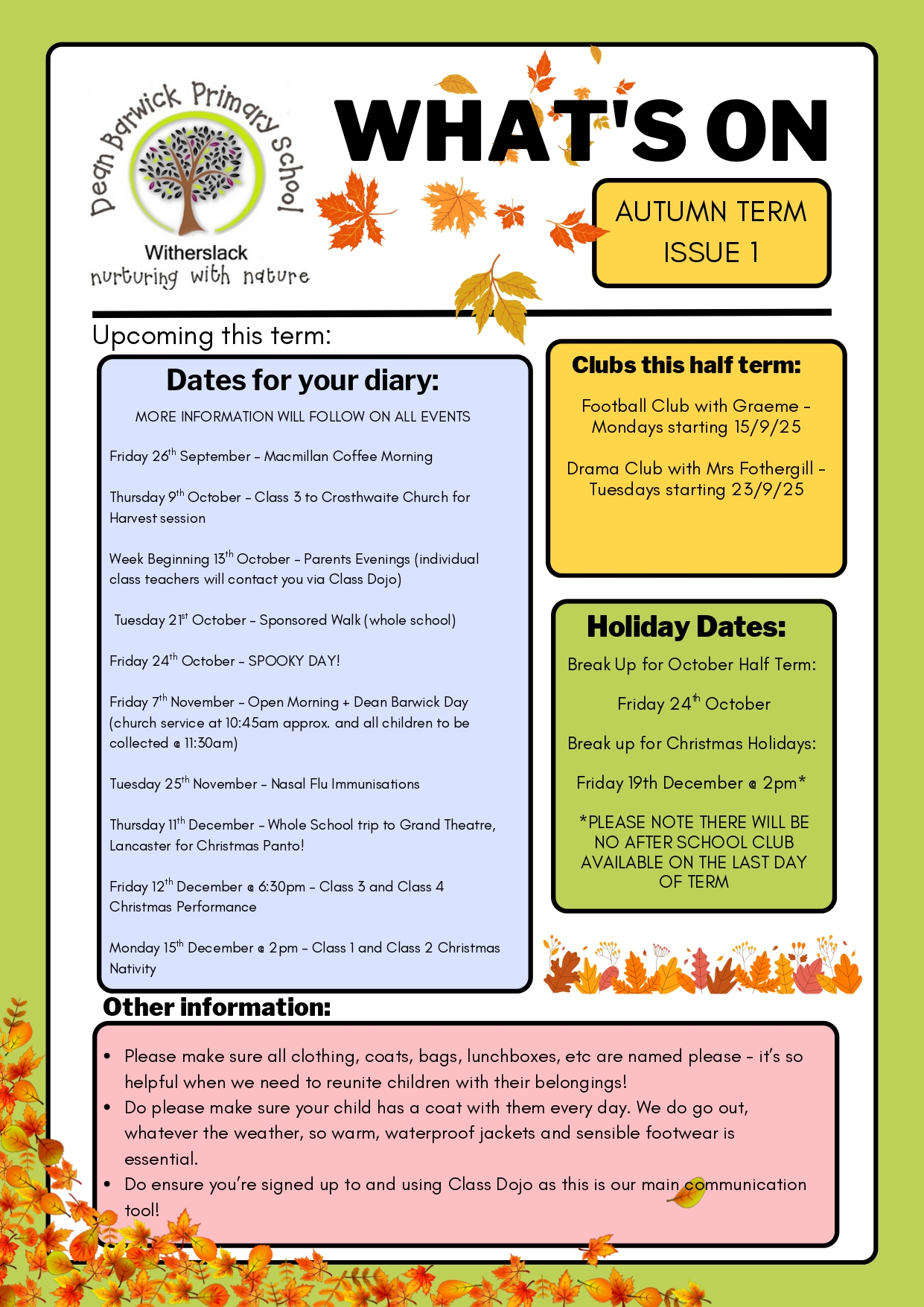Termly News Letter Autumn 2025