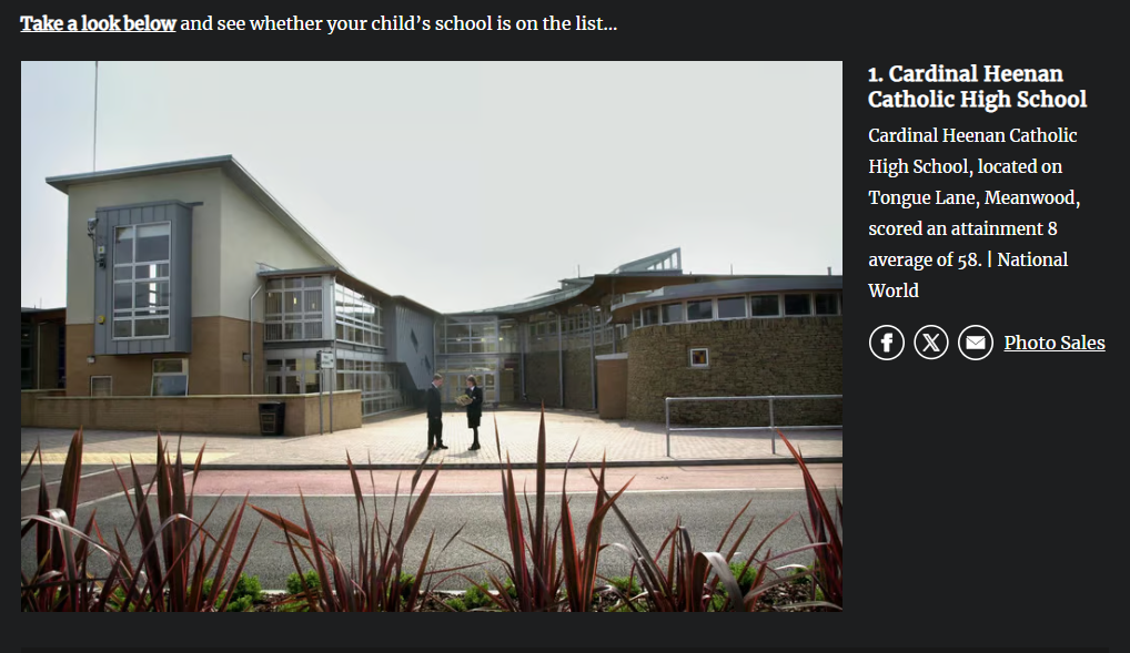 Well done to Cardinal Heenan Catholic High School! 