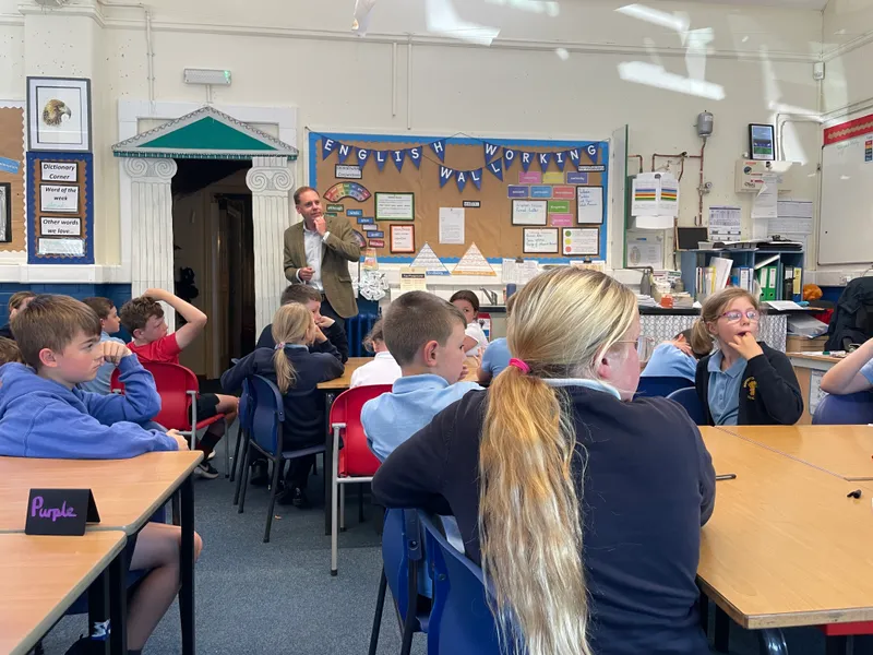 On Tuesday we were visited by local MP Charlie Dewhirst who spoke to us about what it was like to be in parliament - image 1 On Tuesday we were visited by local MP Charlie Dewhirst who spoke to us about what it was like to be in parliament - image 1