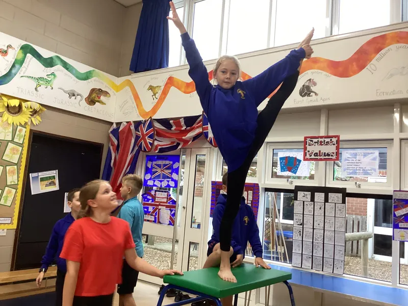 Gymnastics lesson exploring twisted shapes and balances with different points - image 2 Gymnastics lesson exploring twisted shapes and balances with different points - image 2