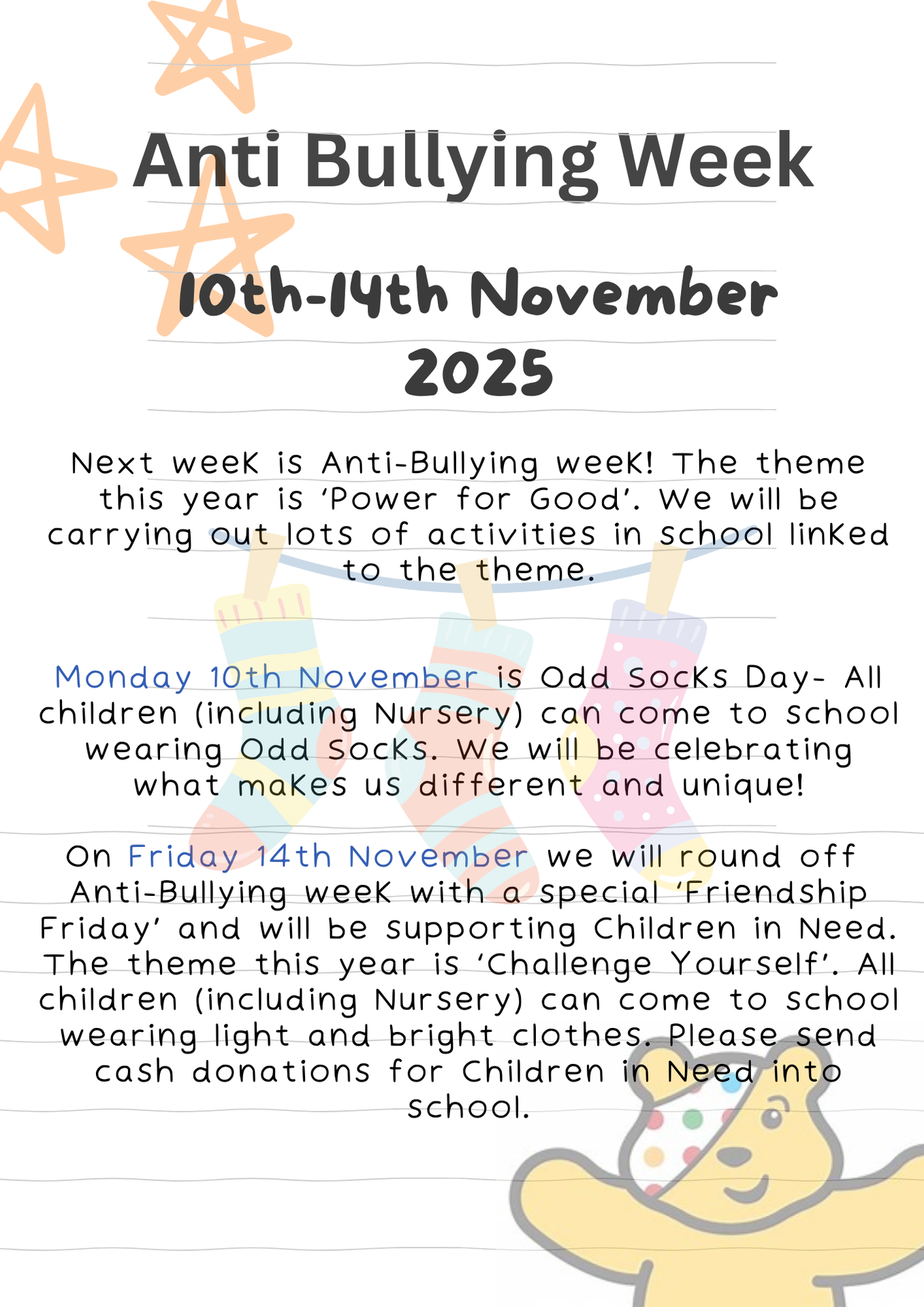 Anti-Bullying week 10th -14th November