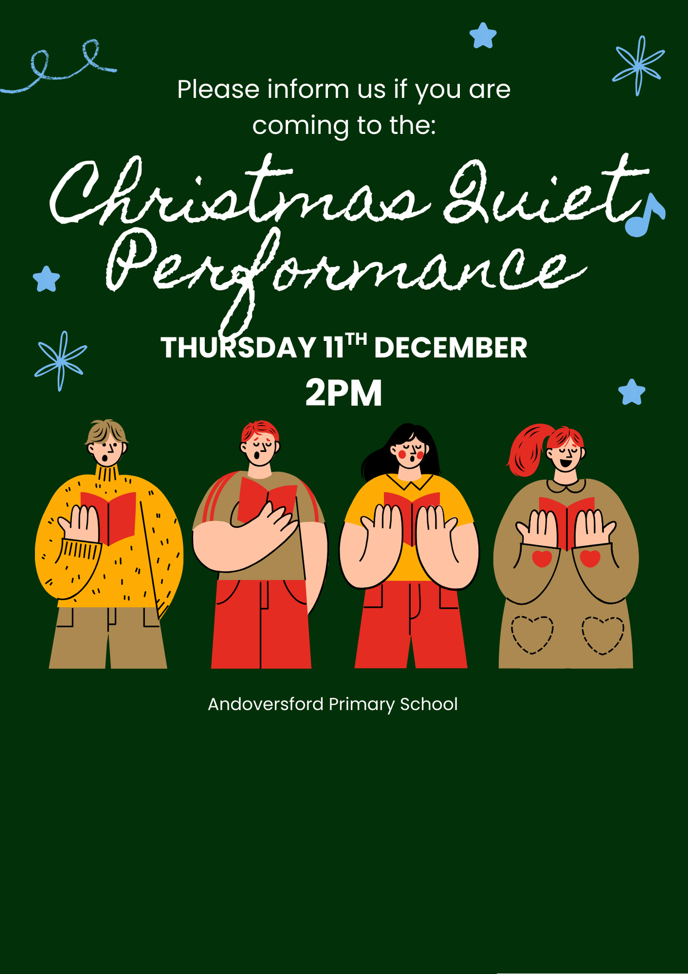 Christmas Quiet Performance and Dress Rehearsal - 2pm this Thursday