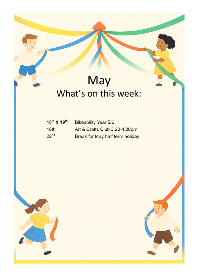 Weekly diary for next week