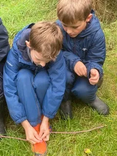 Wrens enjoying knot tying, tree identification and art during Forest school - image 9 Wrens enjoying knot tying, tree identification and art during Forest school - image 9
