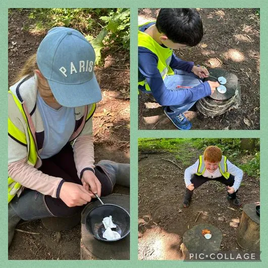 Summer 2024 - 26th June - Oaks - Leaf Identification and Leaf Art; Fire Lighting; Mud Painting and Natural Paintbrushes; Stick People (knot tying) - image 2 Summer 2024 - 26th June - Oaks - Leaf Identification and Leaf Art; Fire Lighting; Mud Painting and Natural Paintbrushes; Stick People (knot tying) - image 2