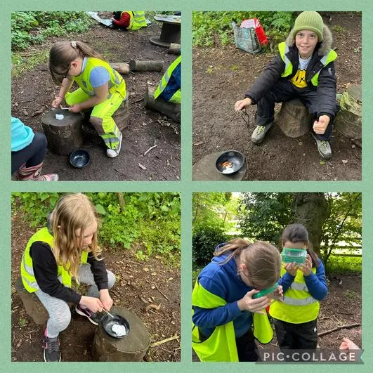 Summer 2024 - 19th June - Oaks - Leaf Identification and Leaf Art; Fire Lighting; Mud Painting and Natural Paintbrushes; Stick People (knot tying) - image 2 Summer 2024 - 19th June - Oaks - Leaf Identification and Leaf Art; Fire Lighting; Mud Painting and Natural Paintbrushes; Stick People (knot tying) - image 2