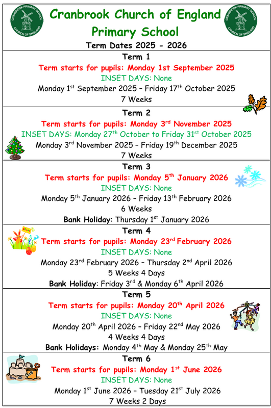 Term Dates 2025-26