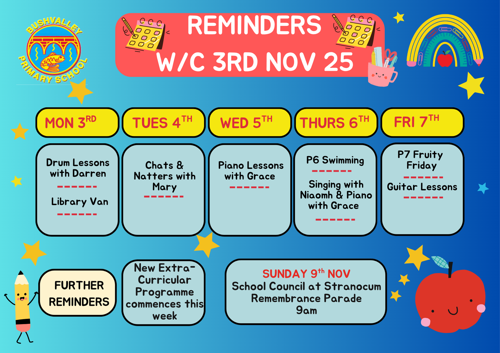 School Reminders3rd Nov 25