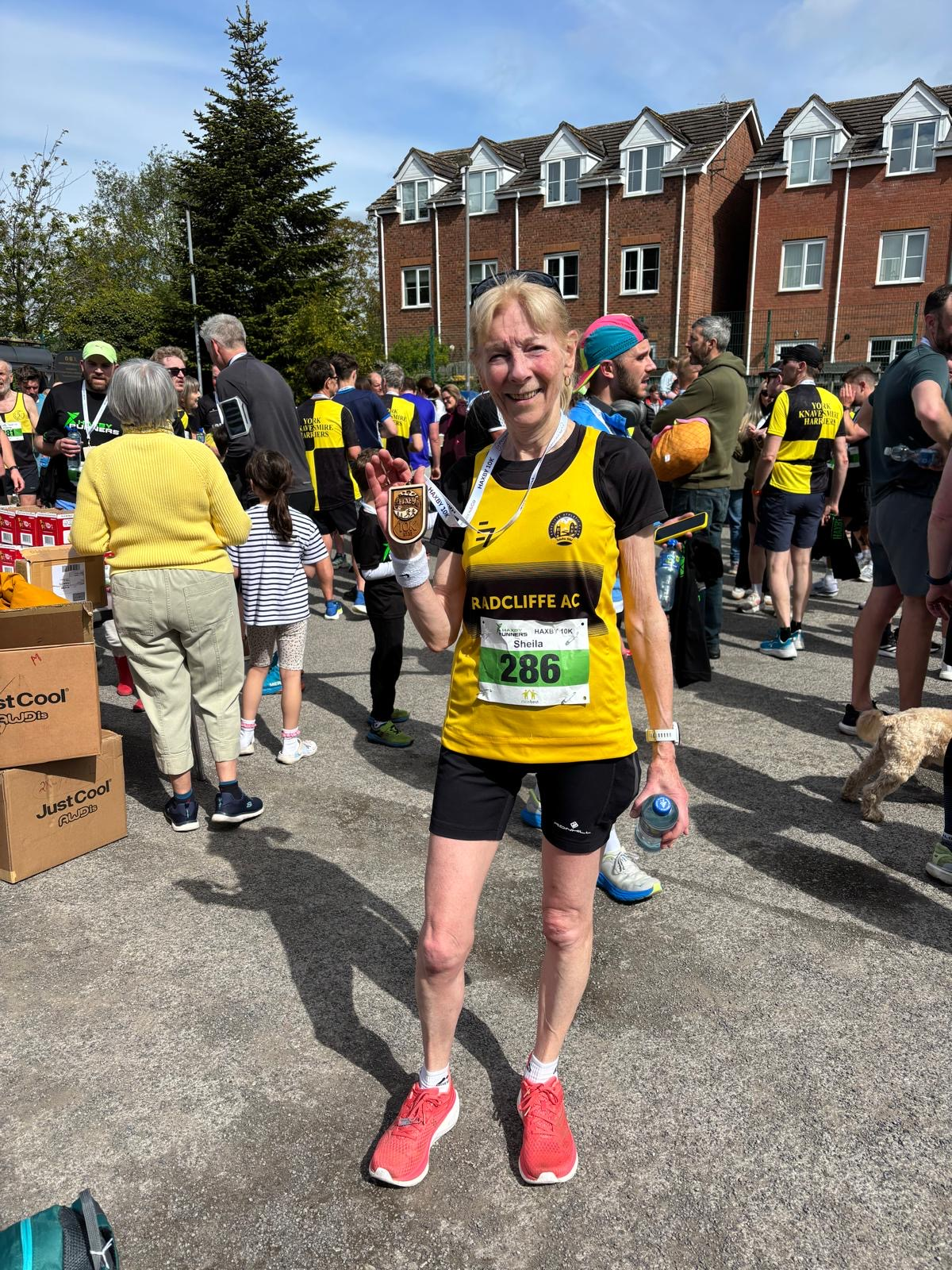 Radcliffe AC's Sheila Jones shines at the Haxby 10k