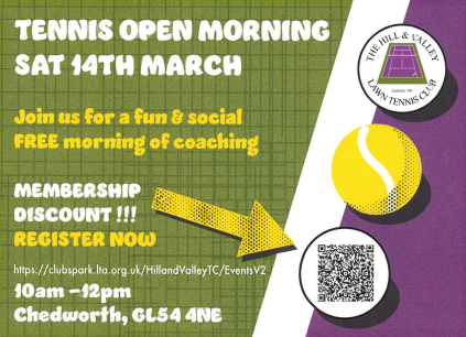Tennis Open Morning - head along and try something new! 