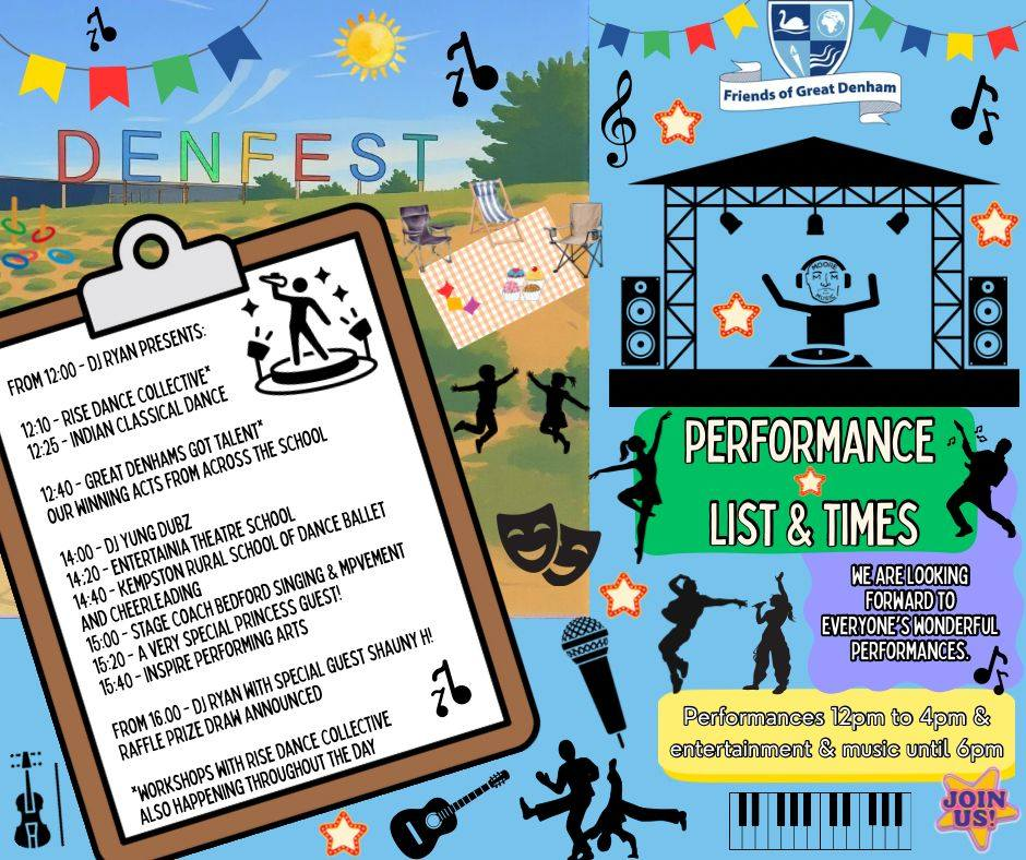 Denfest performance times!