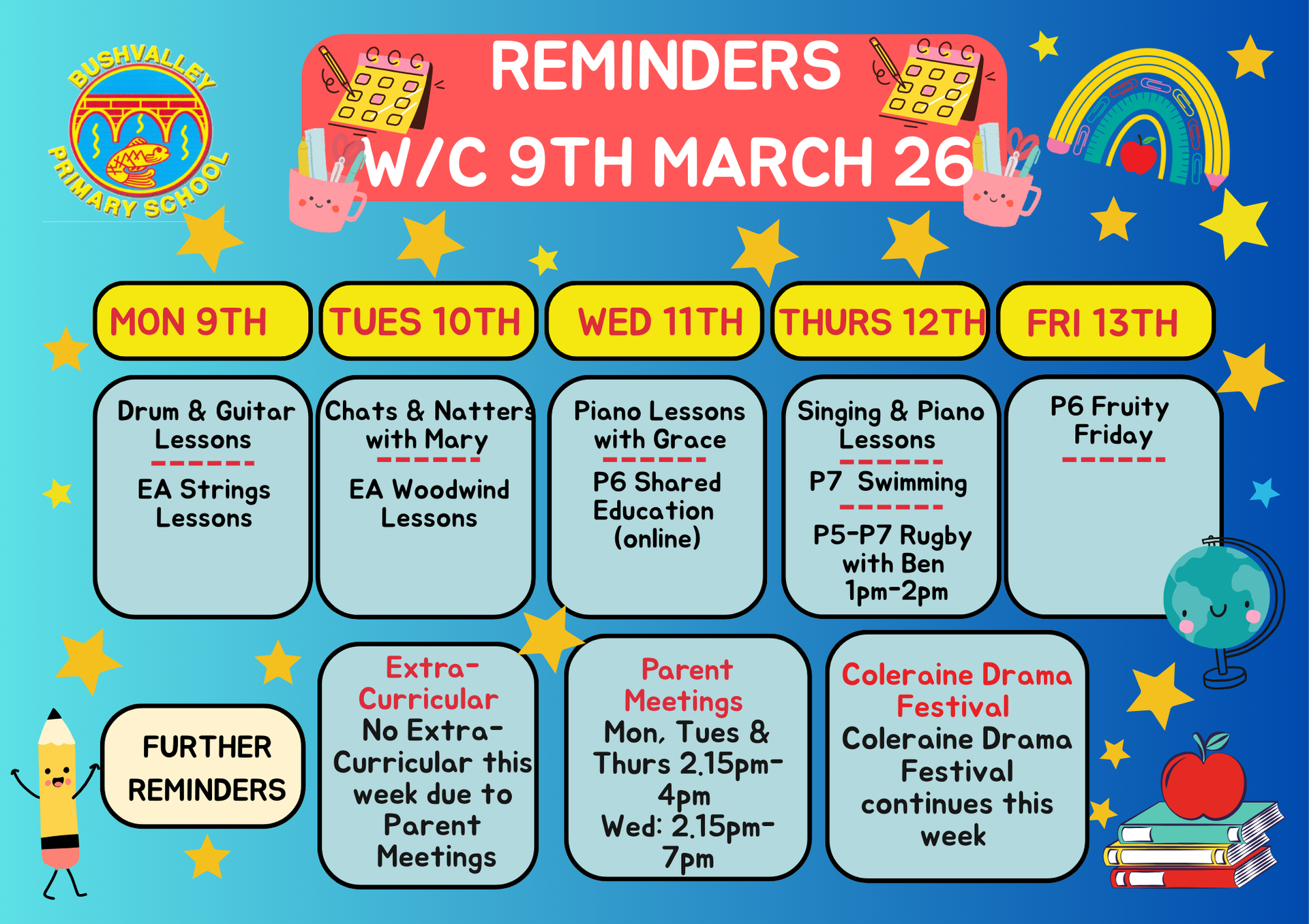 School Reminders 2nd March 2026