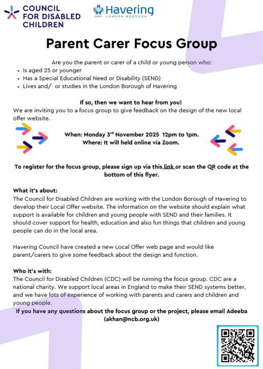 Parent/Carer Focus Group