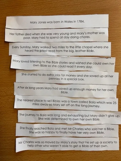 RE freeze frames acting out Mary Jones' life events - image 1 RE freeze frames acting out Mary Jones' life events - image 1