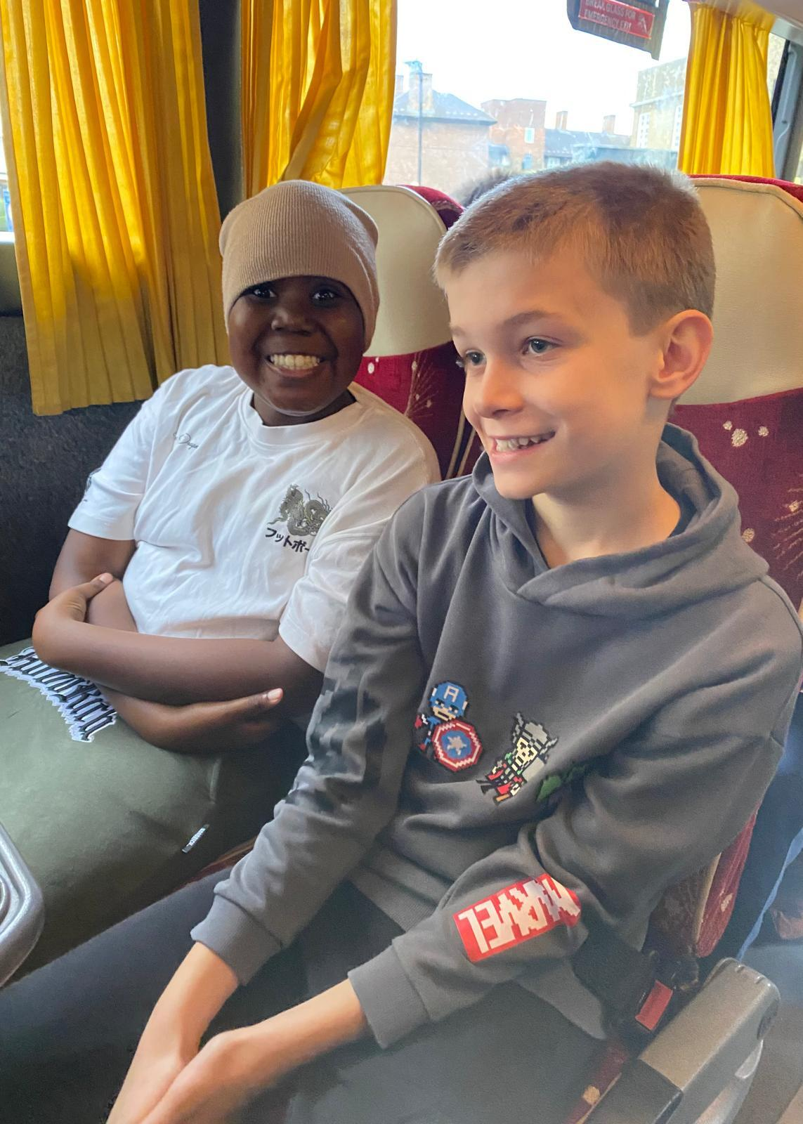 And they're off! Year 6 get going on their residential.