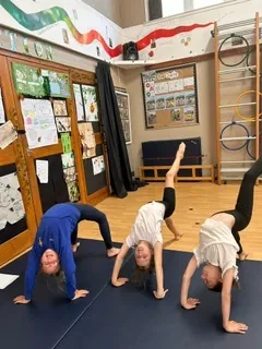 In gymnastics this week, the Year 6s created group sequences using unison and cannon - image 4 In gymnastics this week, the Year 6s created group sequences using unison and cannon - image 4