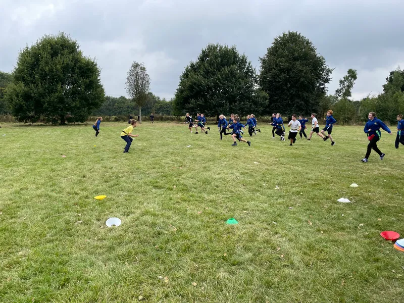In rugby we introduced the process of removing tags to tackle. Children enjoyed playing games to practise this. - image 1 In rugby we introduced the process of removing tags to tackle. Children enjoyed playing games to practise this. - image 1