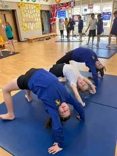 In gymnastics this week, the Year 6s created group sequences using unison and cannon - image 9 In gymnastics this week, the Year 6s created group sequences using unison and cannon - image 9