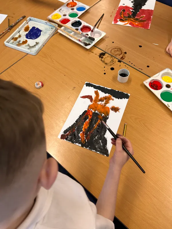 Swallows creating volcano paintings in the style of Van Gogh - image 2 Swallows creating volcano paintings in the style of Van Gogh - image 2