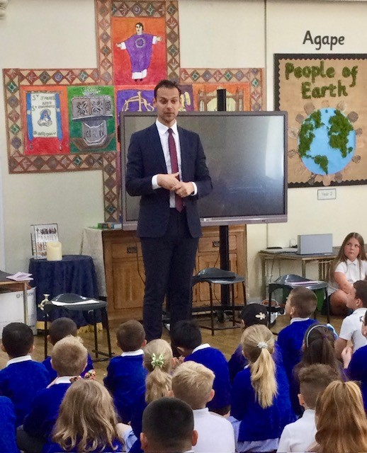 Whole school assembly led by Josh Simons MP