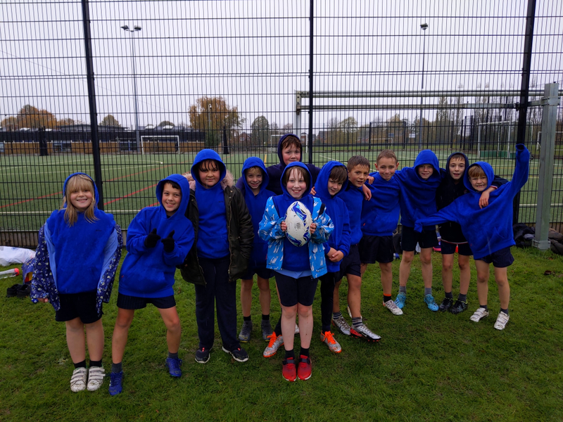 The children had a wonderful time at the Tag Rugby Festival at Hadleigh High School they drew or won all their games despite the weather.