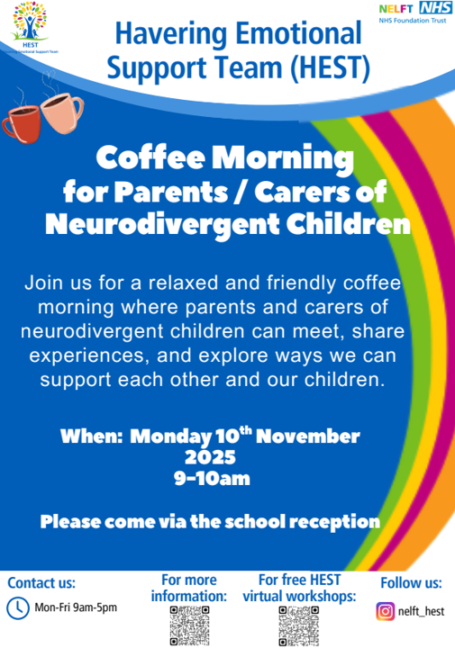 HEST Coffee Morning for parents of Neurodivergent children